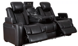 PARTY TIME BLACK POWER RECLINING SOFA & LOVESEAT