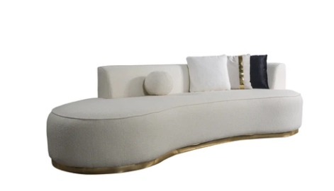 ELLA IVORY BOUCLE CHAISE LOUNGE