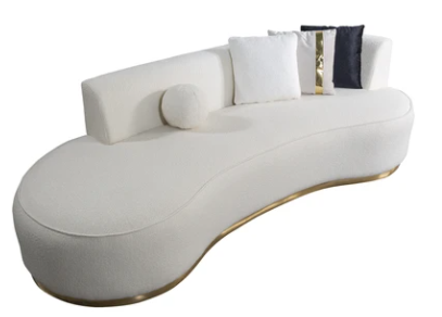 ELLA IVORY BOUCLE CHAISE LOUNGE
