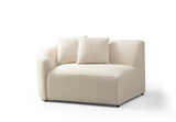 CLOE IVORY BOUCLE CURVED RAF SECTIONAL