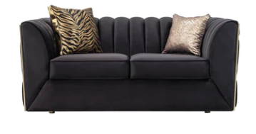 DREAM BLACK VELVET SOFA & LOVESEAT