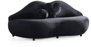 LIPS BLACK VELVET LOVESEAT