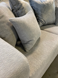 DOVE GRAY CHENILLE FABRIC SOFA & LOVESEAT