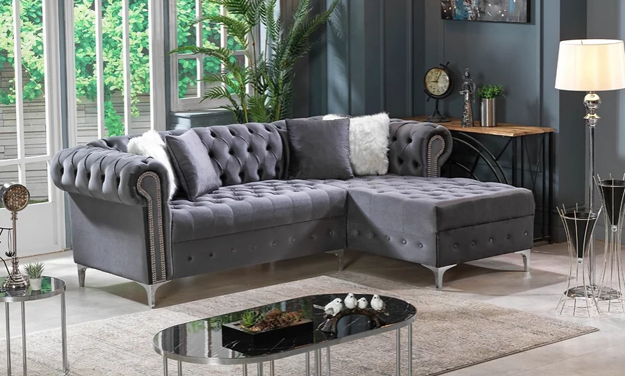 YAZ GREY SECTIONAL