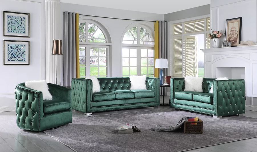 PARIS GREEN  SOFA & LOVESEAT