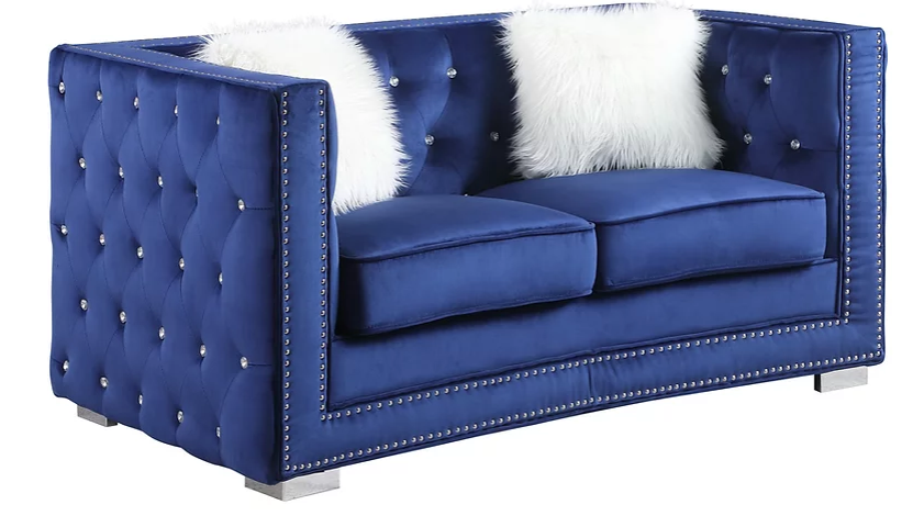 PARIS BLUE SOFA & LOVESEAT