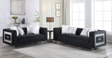 MILEY BLACK SOFA & LOVESEAT