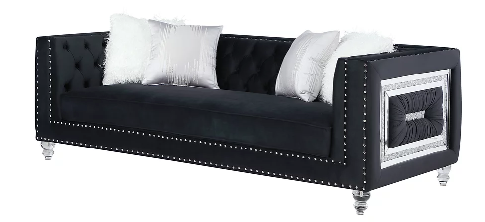 MILEY BLACK SOFA & LOVESEAT