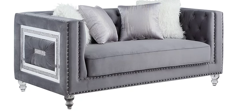 MILEY GREY SOFA & LOVESEAT