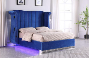 ALEXIS BLUE LED SPEAKER BED FRAME