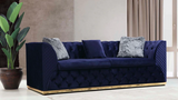 VERANDA NAVY BLUE VELVET  SOFA & LOVESEAT SET