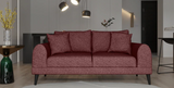 PYRAMID RED CHAIN UPHOLSTERY SOFA & LOVESEAT SET