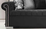 ICARUS BLACK VELVET SECTIONAL