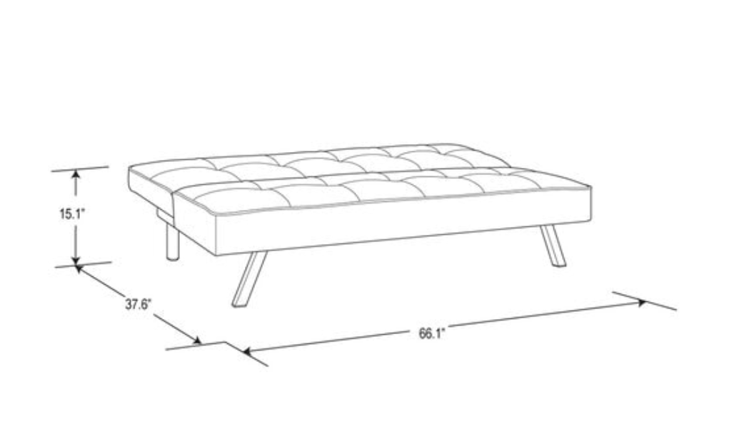 GABBY BLUE LINEN FUTON