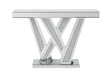 DOUBLE V MIRRORED CONSOLE TABLE