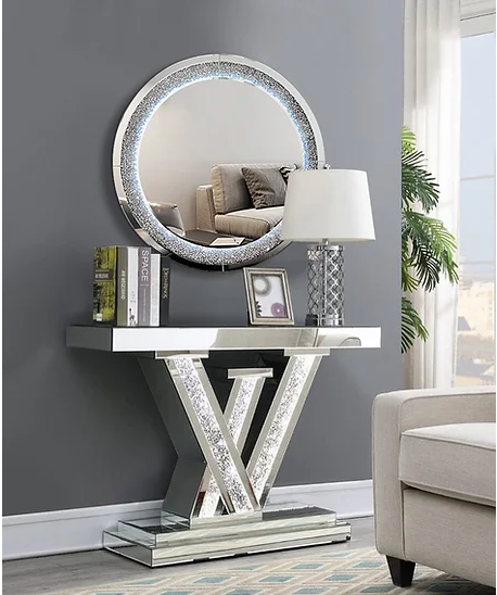 FLOOR MODEL*  LV SIGN LED LIGHT CONSOLE TABLE