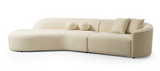 CLOE IVORY BOUCLE CURVED LAF SECTIONAL