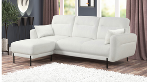 LILY WHITE FUR SHERPA SECTIONAL