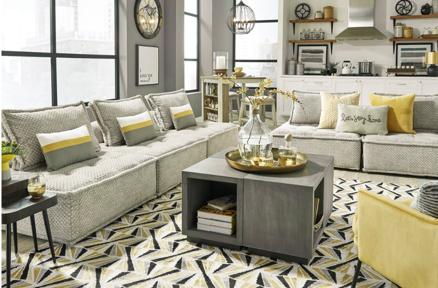 HAPPY BEIGE MODULAR ACCENT CHAIR