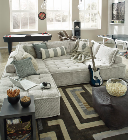 HAPPY BEIGE MODULAR ACCENT CHAIR