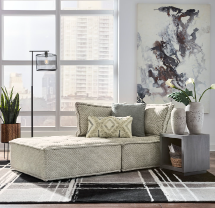 HAPPY BEIGE MODULAR ACCENT CHAIR