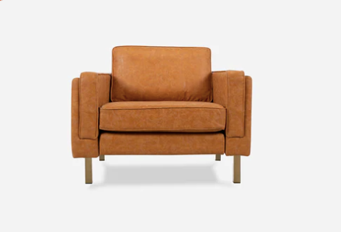 ALBANY VEGAN LEATHER LOUNGE CHAIR