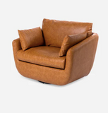 PARK VEGAN LEATHER OVERSIZED SWIVEL CHAIR