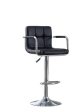 2 PIECE ADJUSTABLE BARSTOOL WITH HANDLES IN BLACK