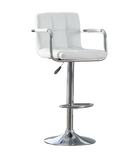 2 PIECE ADJUSTABLE BARSTOOL WITH HANDLES IN WHITE