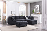 Glory Furniture Malone G635B-SC Sectional ( 3 Boxes) , BLACK