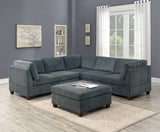 Grey Chenille Modular Sectional 6pc Set