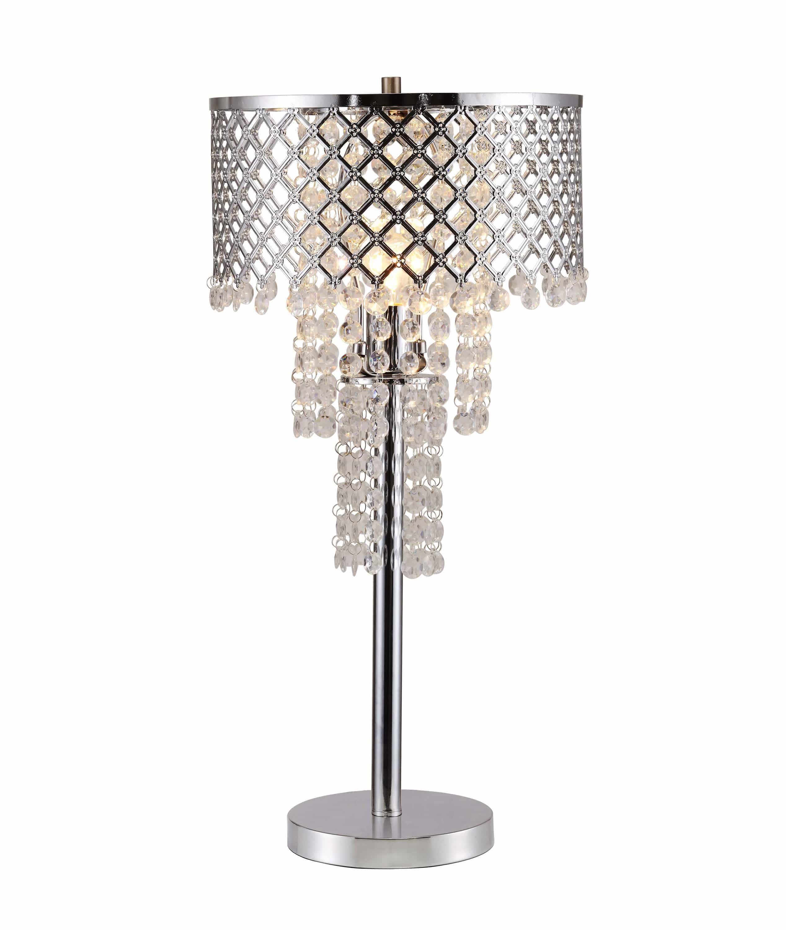 CRYSTAL ON MESH TABLE LAMP BY CROWNMARK AVAILABLE IN HOUSTON, DALLAS, SAN ANTONIO, & AUSTIN  SKU 1584789
