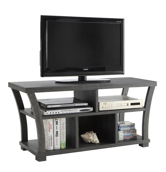 DRAPER TV STAND IN GRAY BY CROWNMARK AVAILABLE IN HOUSTON, DALLAS, SAN ANTONIO, & AUSTIN  SKU B-4806-GY