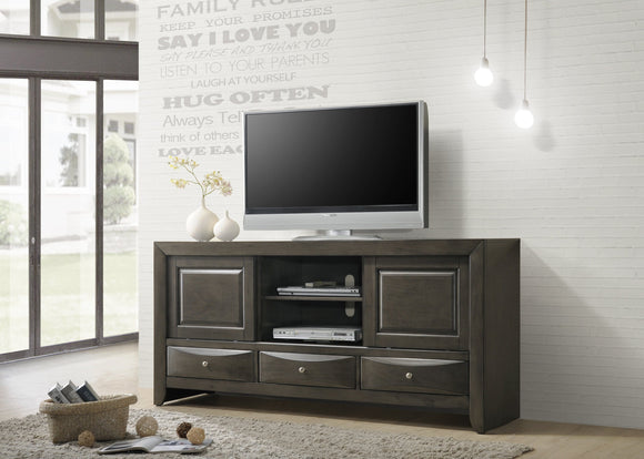 EMILY TV STAND IN GREY WITH SLIDING DOORS