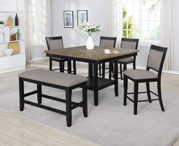 FULTON BLACK COUNTER HEIGHT DINING SET BY CROWNMARK AVAILABLE IN HOUSTON, DALLAS, SAN ANTONIO, & AUSTIN  SKU 2727BK