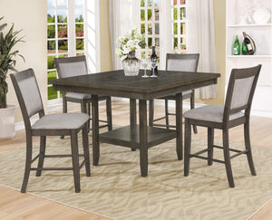 FULTON GREY COUNTER HEIGHT DINING SET BY CROWNMARK AVAILABLE IN HOUSTON, DALLAS, SAN ANTONIO, & AUSTIN  SKU 2727GY