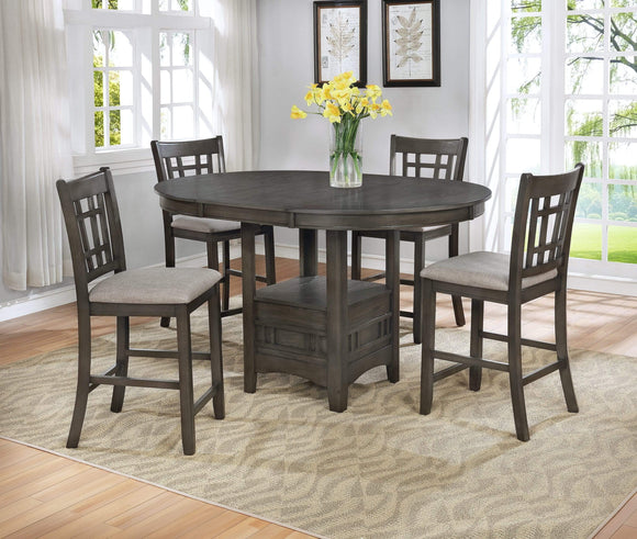 HARTWELL GREY COUNTER HEIGHT DINING SET BY CROWNMARK AVAILABLE IN HOUSTON, DALLAS, SAN ANTONIO, & AUSTIN  SKU 2795GY