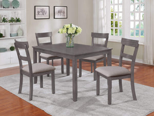 HENDERSON 5 PC DINING SET IN GREY BY CROWNMARK AVAILABLE IN HOUSTON, DALLAS, SAN ANTONIO, & AUSTIN  SKU 2254-SET-GY