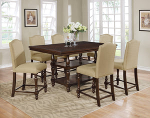 LANGLEY COUNTER HEIGHT DINING SET IN TAUPE BY CROWNMARK AVAILABLE IN HOUSTON, DALLAS, SAN ANTONIO, & AUSTIN  SKU 2766TAU