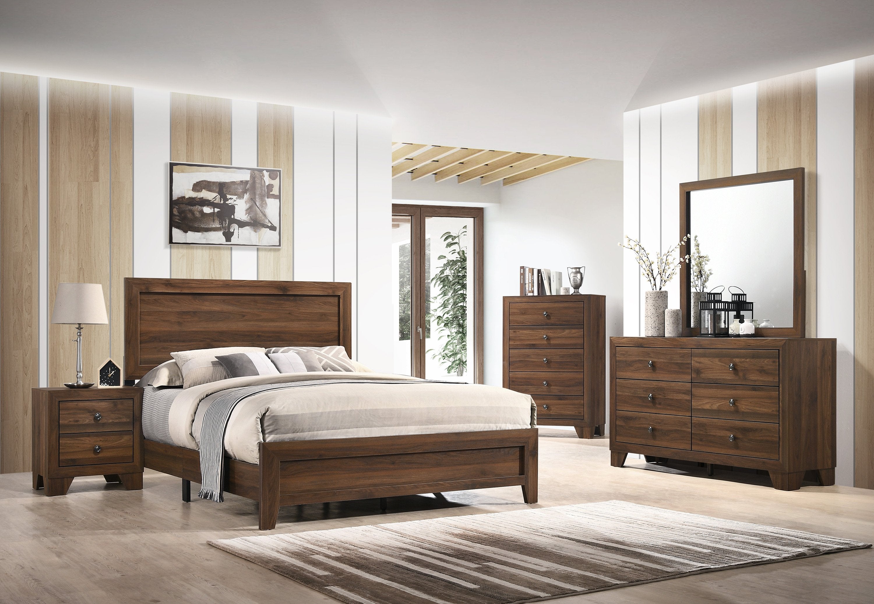 MILLIE CHERRY COMPLETE BEDROOM SET BY CROWNMARK AVAILABLE IN HOUSTON, DALLAS, SAN ANTONIO, & AUSTIN  SKU b9250