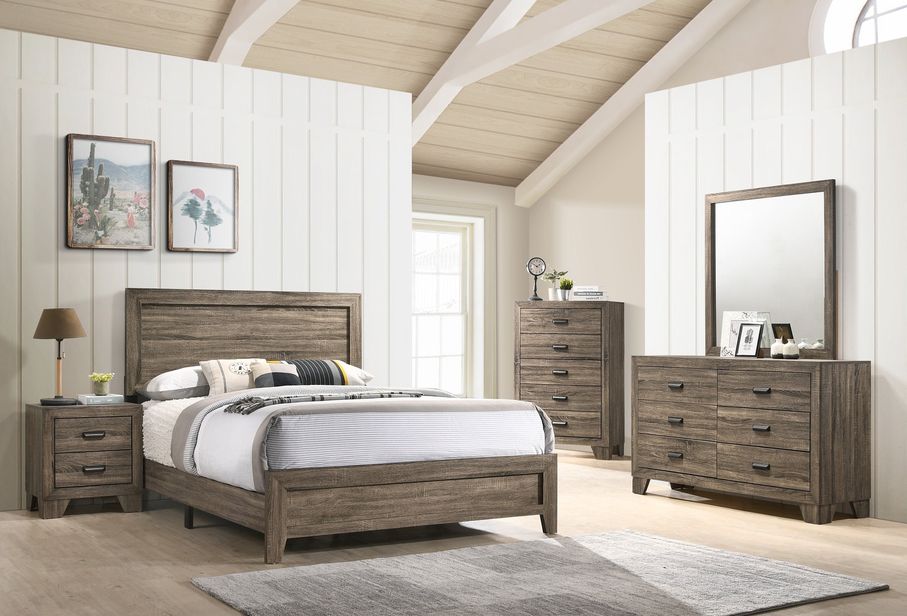 MILLIE GRAY COMPLETE BEDROOM SET BY CROWNMARK AVAILABLE IN HOUSTON, DALLAS, SAN ANTONIO, & AUSTIN  SKU b9200