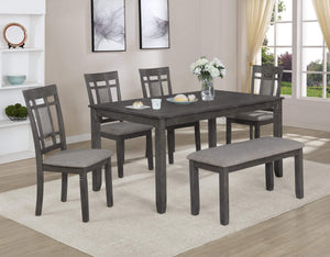 PAIGE 6PC DINING SET IN GREY BY CROWNMARK AVAILABLE IN HOUSTON, DALLAS, SAN ANTONIO, & AUSTIN  SKU 2325GY