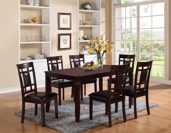 PAIGE 7-PC DINING SET IN ESPRESSO BY CROWNMARK AVAILABLE IN HOUSTON, DALLAS, SAN ANTONIO, & AUSTIN  SKU 2325