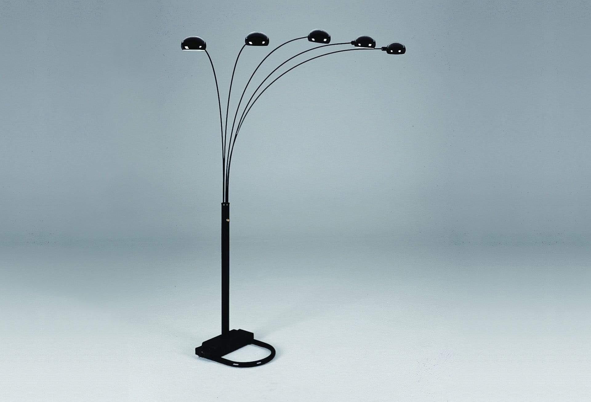 PEACOCK ARC FLOOR LAMP IN BLACK BY CROWNMARK AVAILABLE IN HOUSTON, DALLAS, SAN ANTONIO, & AUSTIN  SKU 4888-BK