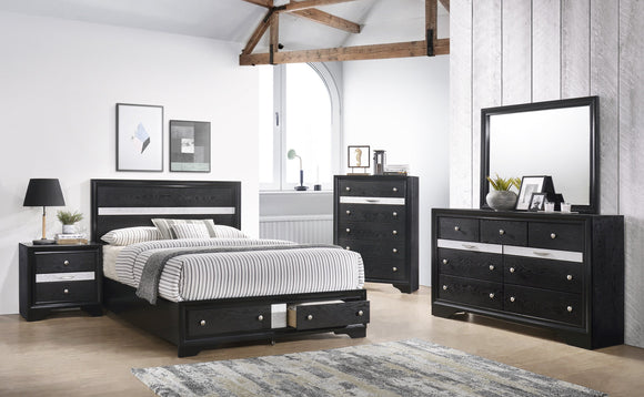 REGATA BLACK COMPLETE BEDROOM SET BY CROWNMARK AVAILABLE IN HOUSTON, DALLAS, SAN ANTONIO, & AUSTIN  SKU b4670