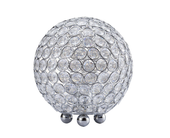 ROUND CRYSTAL BALL SHAPE 8.5 INCH TABLE LAMP BY CROWNMARK AVAILABLE IN HOUSTON, DALLAS, SAN ANTONIO, & AUSTIN  SKU 6252-T