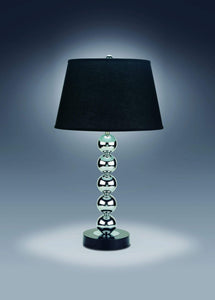 STACKED TABLE LAMP WITH BLACK SHADE BY CROWNMARK AVAILABLE IN HOUSTON, DALLAS, SAN ANTONIO, & AUSTIN  SKU 6288-T2