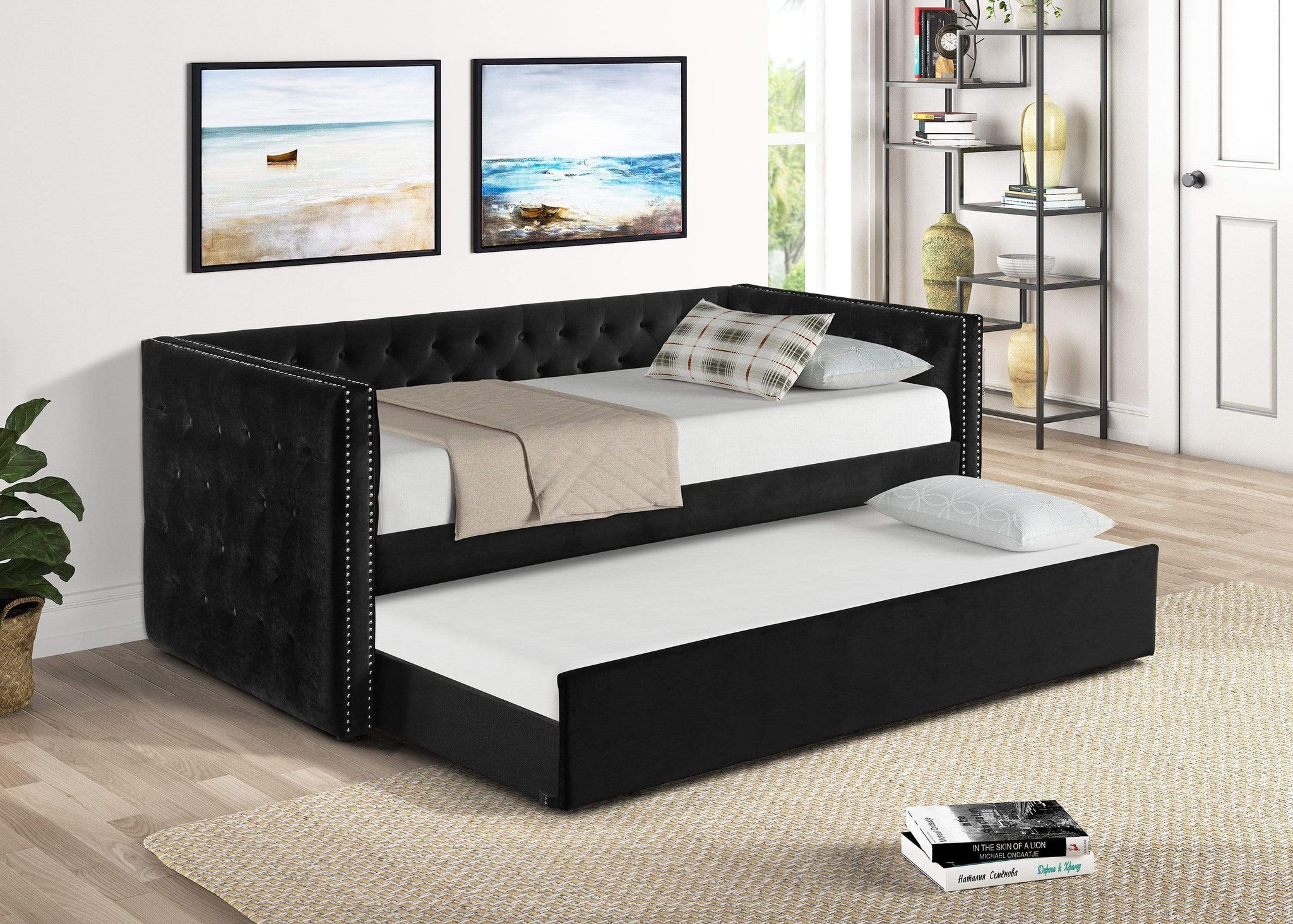 TRINA DAYBED WITH TRUNDLE IN BLACK BY CROWNMARK AVAILABLE IN HOUSTON