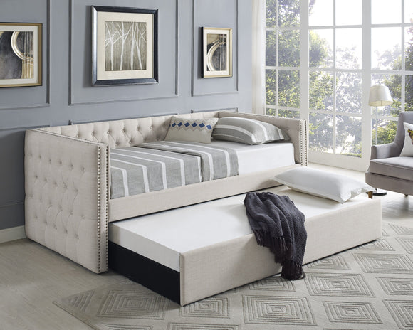 TRINA DAYBED WITH TRUNDLE IN IVORY BY CROWNMARK AVAILABLE IN HOUSTON, DALLAS, SAN ANTONIO, & AUSTIN  SKU 5335-IV