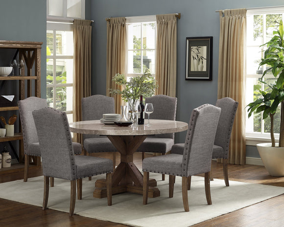 VESPER MARBLE ROUND 5 PC DINING SET BY CROWNMARK AVAILABLE IN HOUSTON, DALLAS, SAN ANTONIO, & AUSTIN  SKU 1211T-54